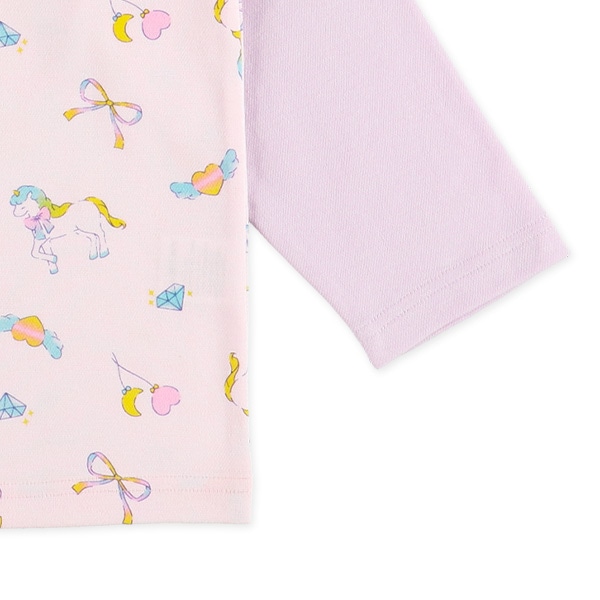 腹巻付きラグラン長袖パジャマ（ユニコーン）