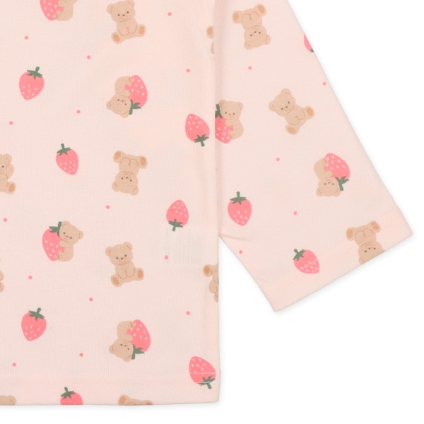 腹巻付き長袖パジャマ（くま・いちご）