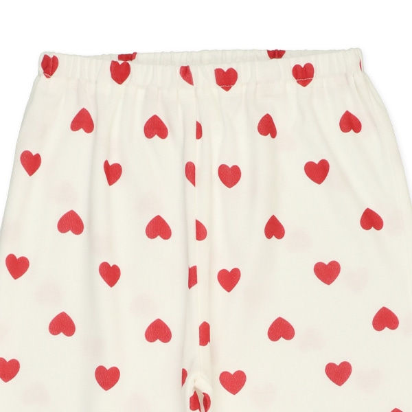 長袖パジャマ（ハート総柄・切り替え）