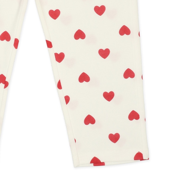 長袖パジャマ（ハート総柄・切り替え）