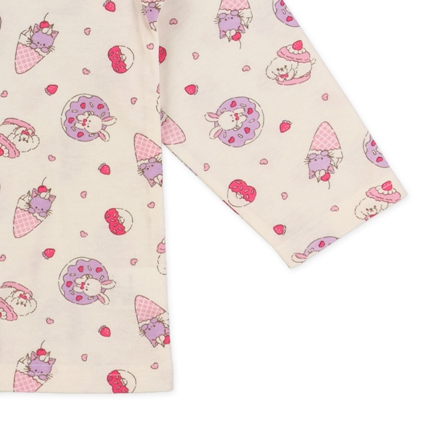 長袖パジャマ（スイーツアニマル）