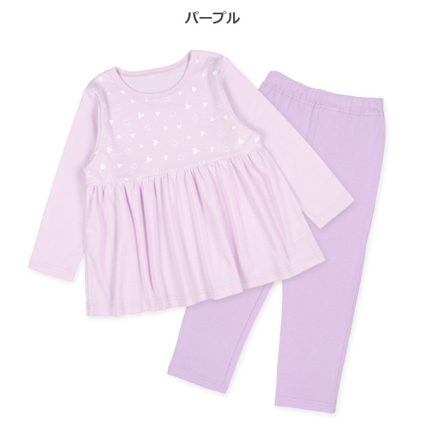 長袖パジャマ（ハート・切り替え）