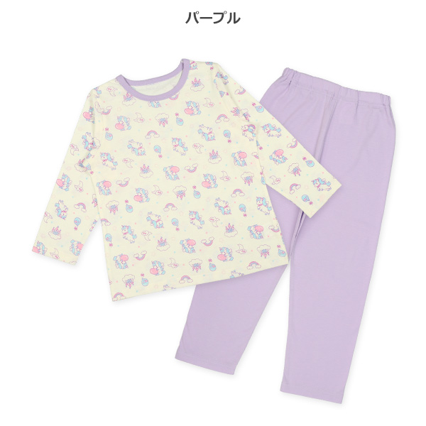 長袖パジャマ（ユニコーン・城）