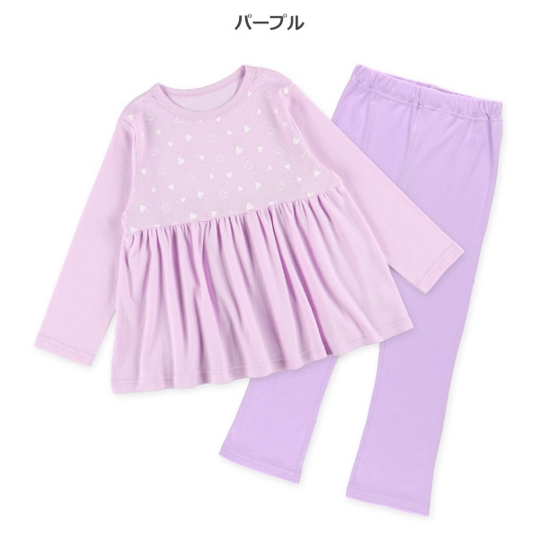 長袖パジャマ（切り替え・ハート）