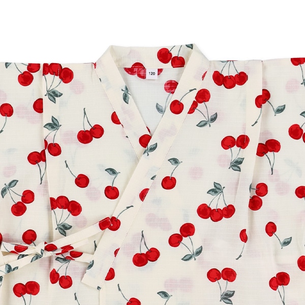 帯び付き甚平ドレス（さくらんぼ）