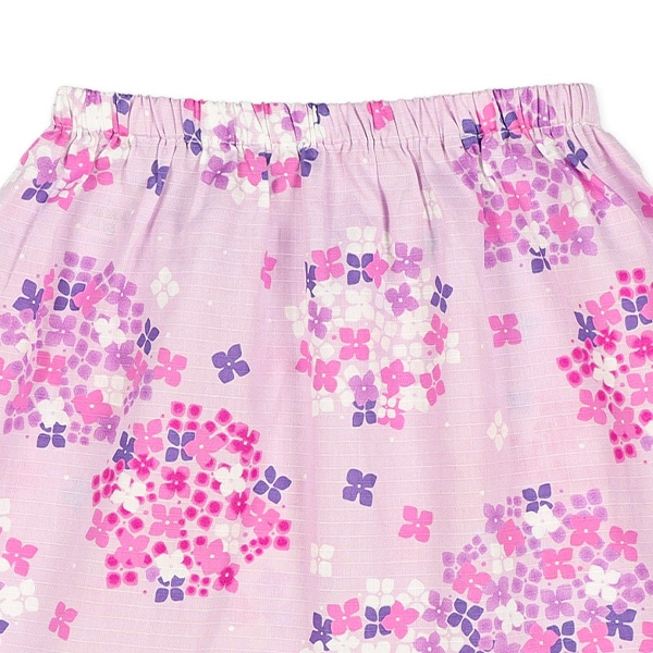 帯付き甚平ドレス（紫陽花）