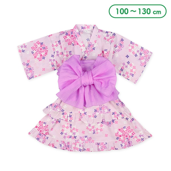 帯付き甚平ドレス（紫陽花）