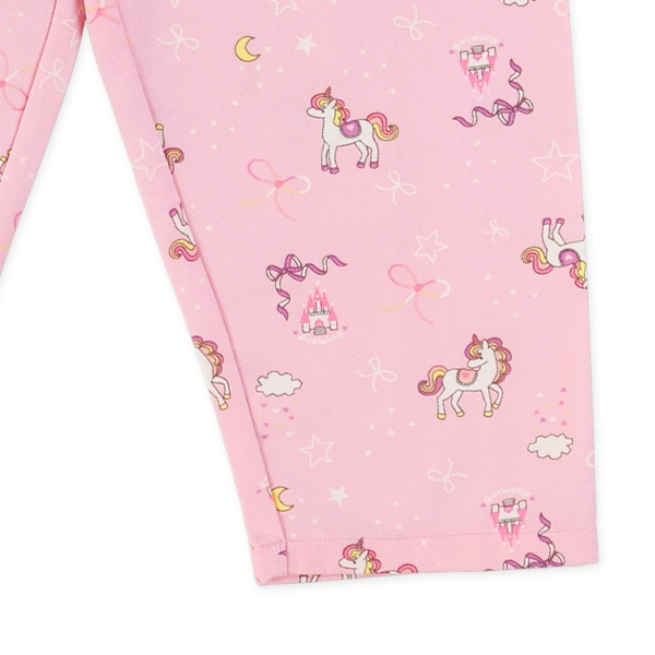 前開き長袖パジャマ（ユニコーン総柄）