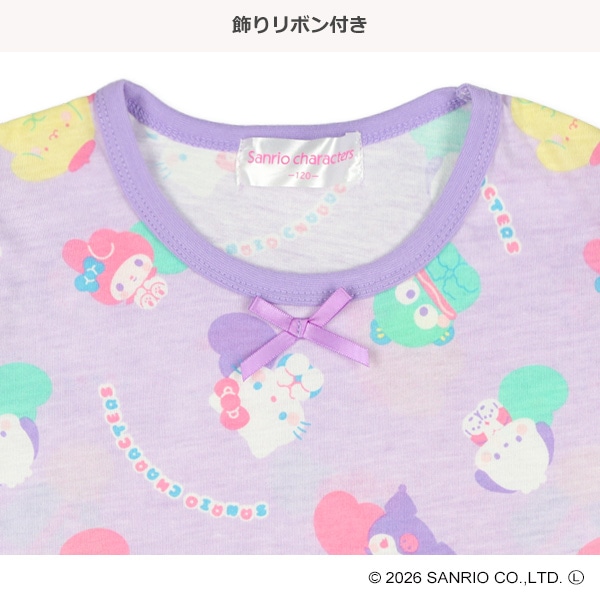 半袖パジャマ（サンリオキャラクターズ総柄）