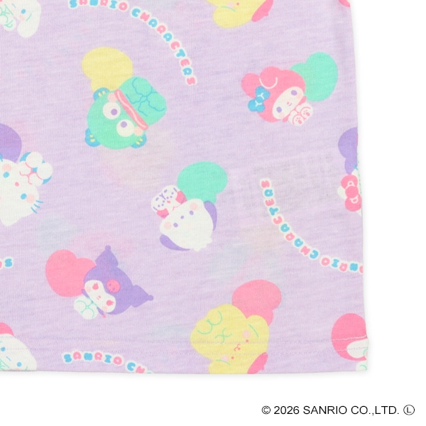 半袖パジャマ（サンリオキャラクターズ総柄）