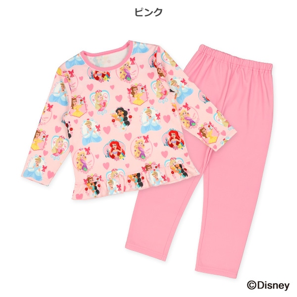 裏起毛長袖パジャマ（ディズニープリンセス）