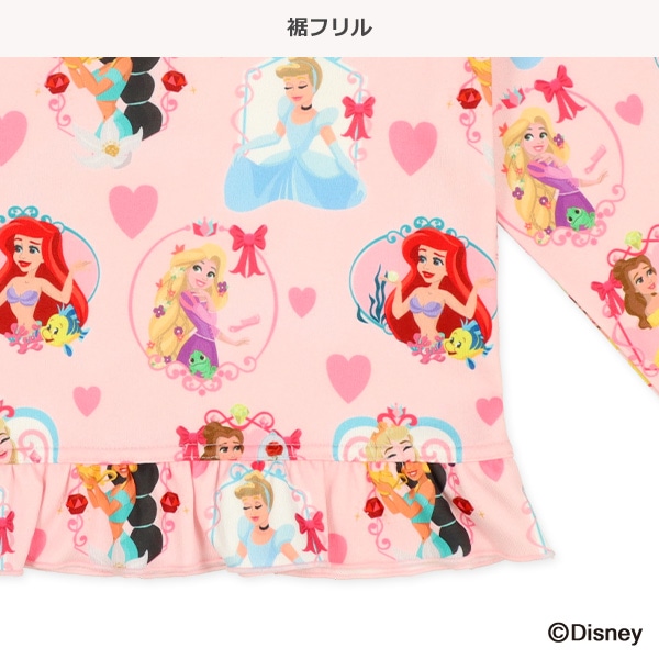 裏起毛長袖パジャマ（ディズニープリンセス）