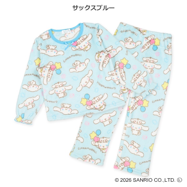 マイクロフリース長袖パジャマ（シナモロール総柄）
