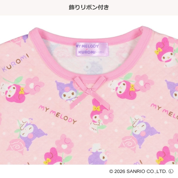 キルト長袖パジャマ（マイメロディ・クロミ総柄）