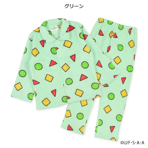 マイクロフリース前開き長袖パジャマ（クレヨンしんちゃん）