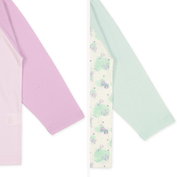 2枚組ラグラン長袖パジャマ（プリンセス・ドレス）