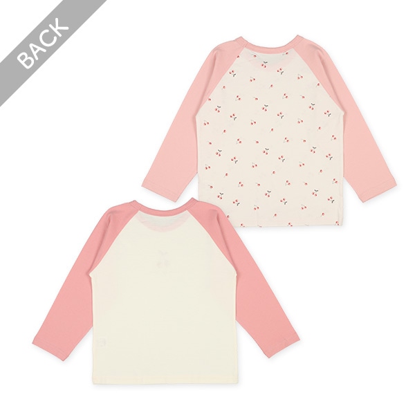 2枚組ラグラン長袖パジャマ（さくらんぼ）