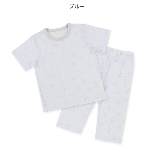 2枚組半袖+7分袖パジャマ（アザラシ柄）