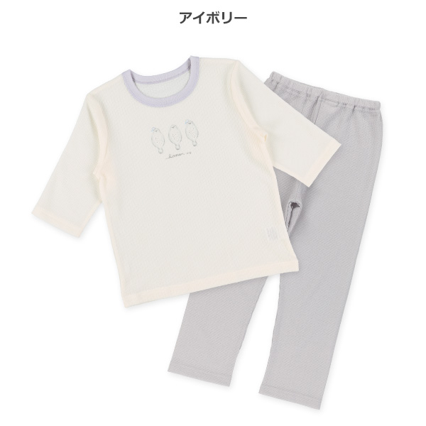 2枚組半袖+7分袖パジャマ（アザラシ柄）