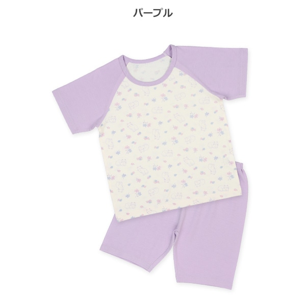 2枚組ラグラン半袖パジャマ（ねこ・うさぎ）