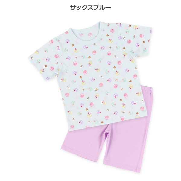 2枚組半袖パジャマ（マカロン・ケーキ）