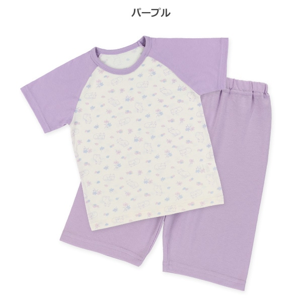 2枚組ラグラン半袖パジャマ（ねこ・うさぎ）