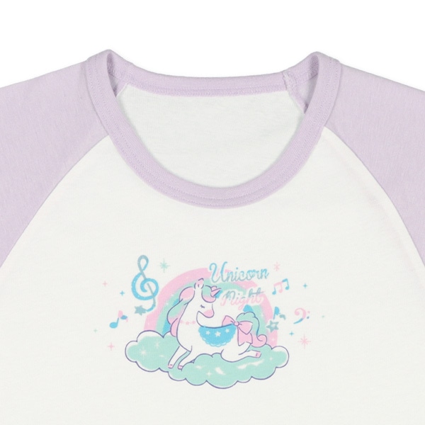 2枚組ラグラン半袖パジャマ（ユニコーン）