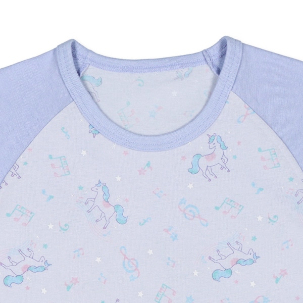 2枚組ラグラン半袖パジャマ（ユニコーン）