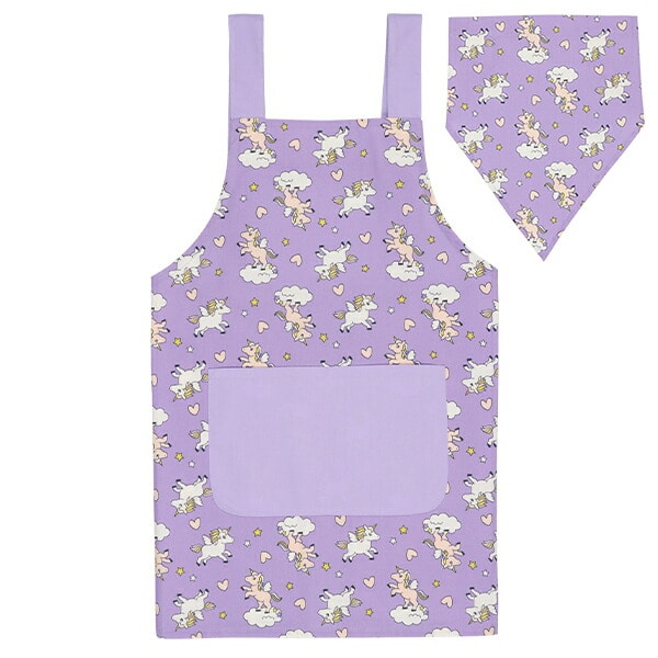 注目のブランド ✿キラキラ可愛いユニコーン✿ 子供用 キッズ用エプロン ハンドメイド マイメロ✿エプロンお子様用