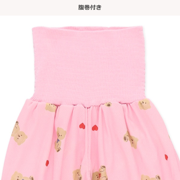 腹巻付きポリエステルワッフルステテコ（くま）