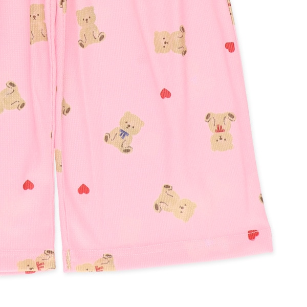 腹巻付きポリエステルワッフルステテコ（くま）