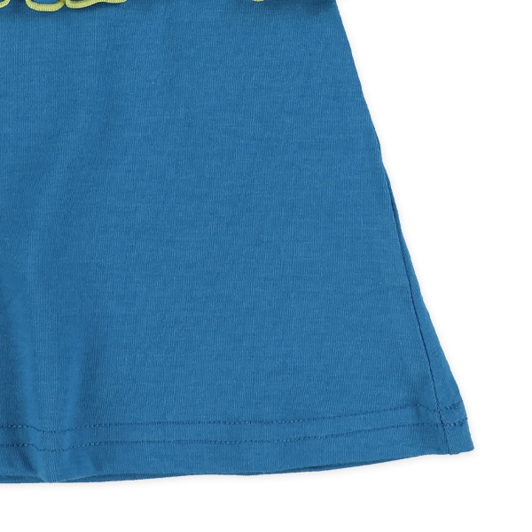 配色メロウフリル付きTシャツ