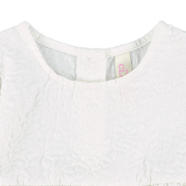 ふくれジャガード半袖ブラウス