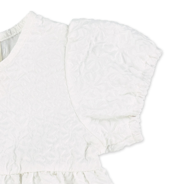 ふくれジャガード半袖ブラウス