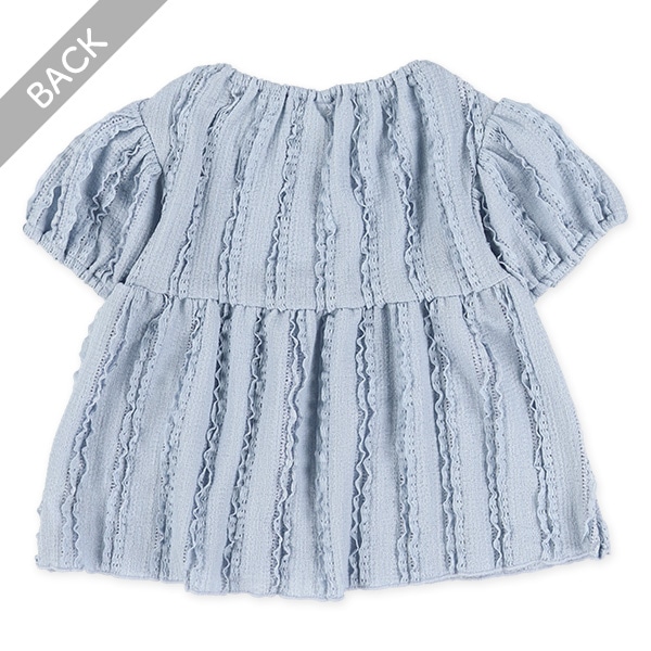 ジャガード半袖ブラウス