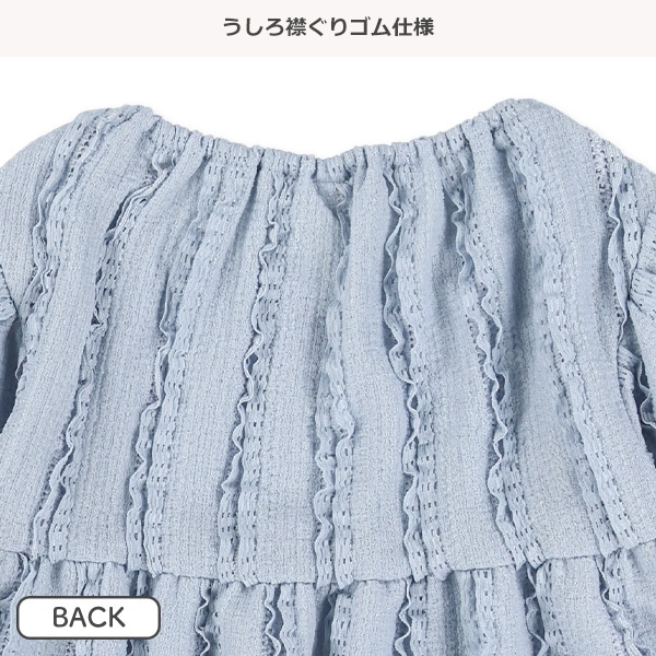 ジャガード半袖ブラウス