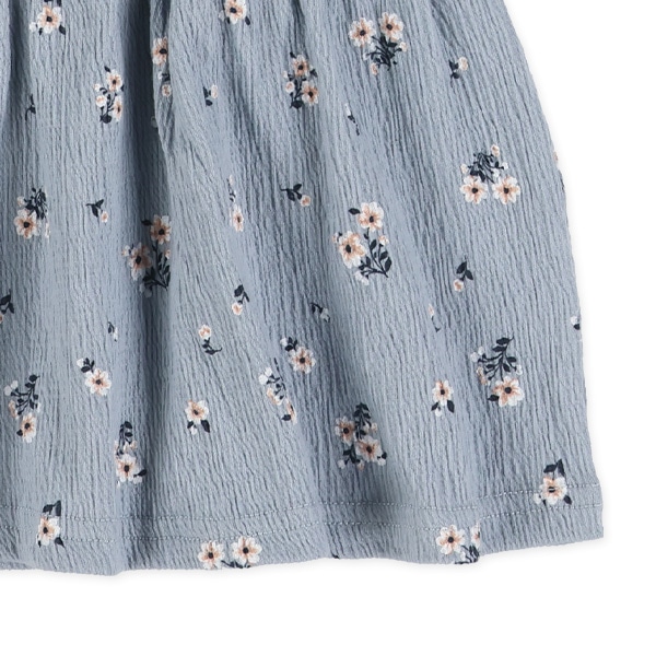 ドット・花総柄半袖ブラウス