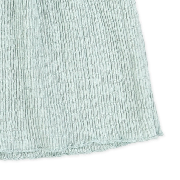 シャーリングフレア半袖ブラウス