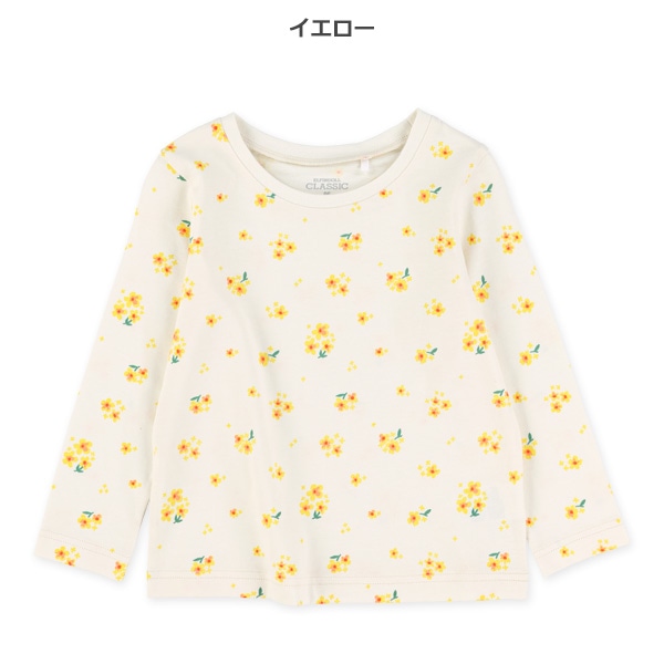 花総柄長袖Tシャツ