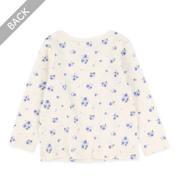 花総柄長袖Tシャツ