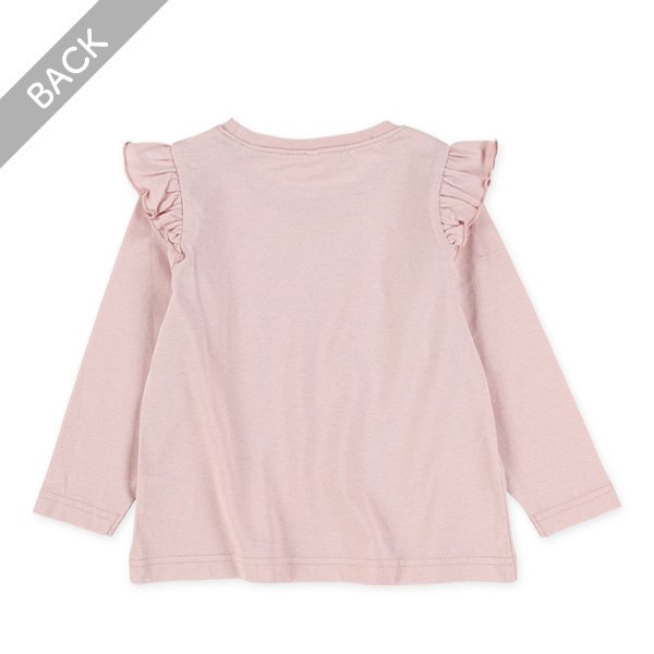 肩フリルうさぎ・ねこ長袖Tシャツ