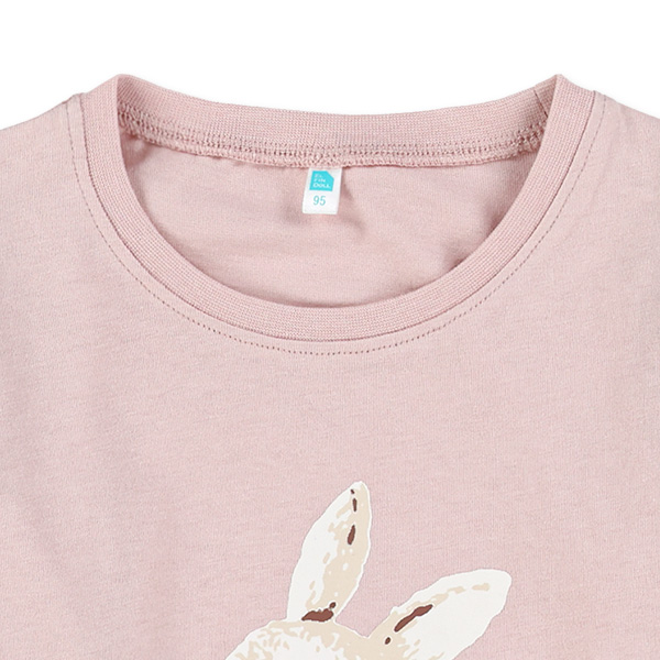 肩フリルうさぎ・ねこ長袖Tシャツ