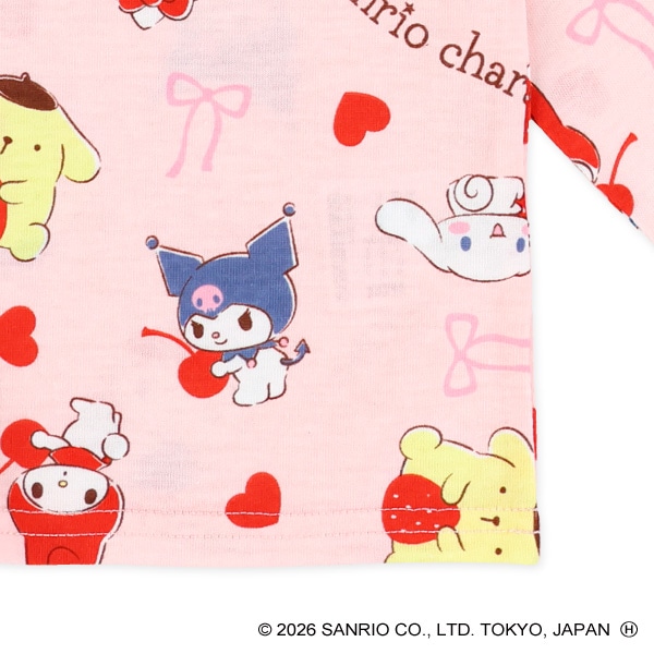 総柄長袖Tシャツ（サンリオキャラクターズ）