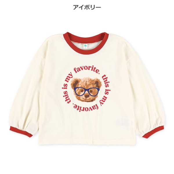 くまサークルロゴ長袖Tシャツ