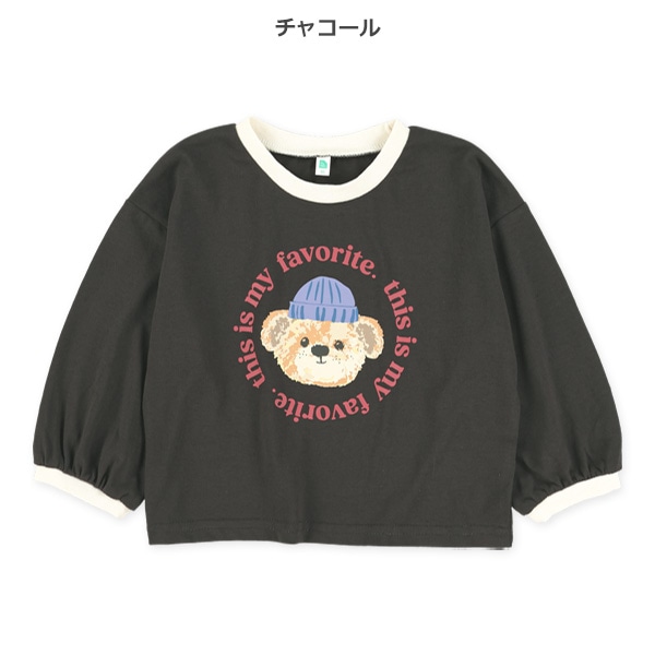 くまサークルロゴ長袖Tシャツ