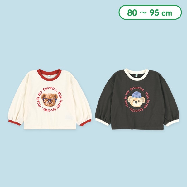 くまサークルロゴ長袖Tシャツ