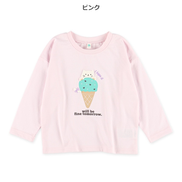 箔・発泡プリントロゴ長袖Tシャツ