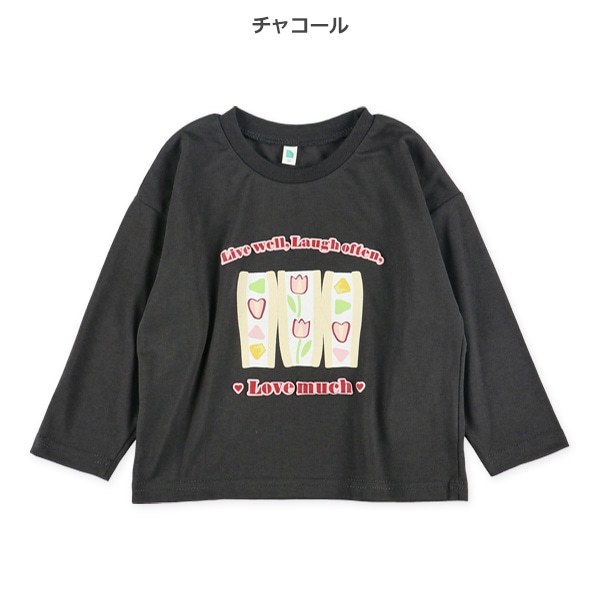 箔・発泡プリントロゴ長袖Tシャツ