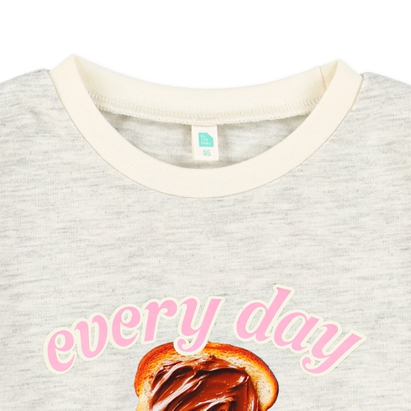 トースト転写プリント長袖Tシャツ