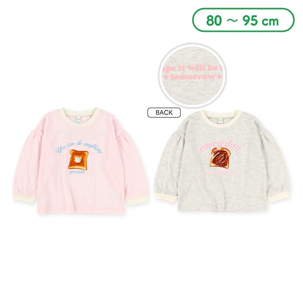 トースト転写プリント長袖Tシャツ